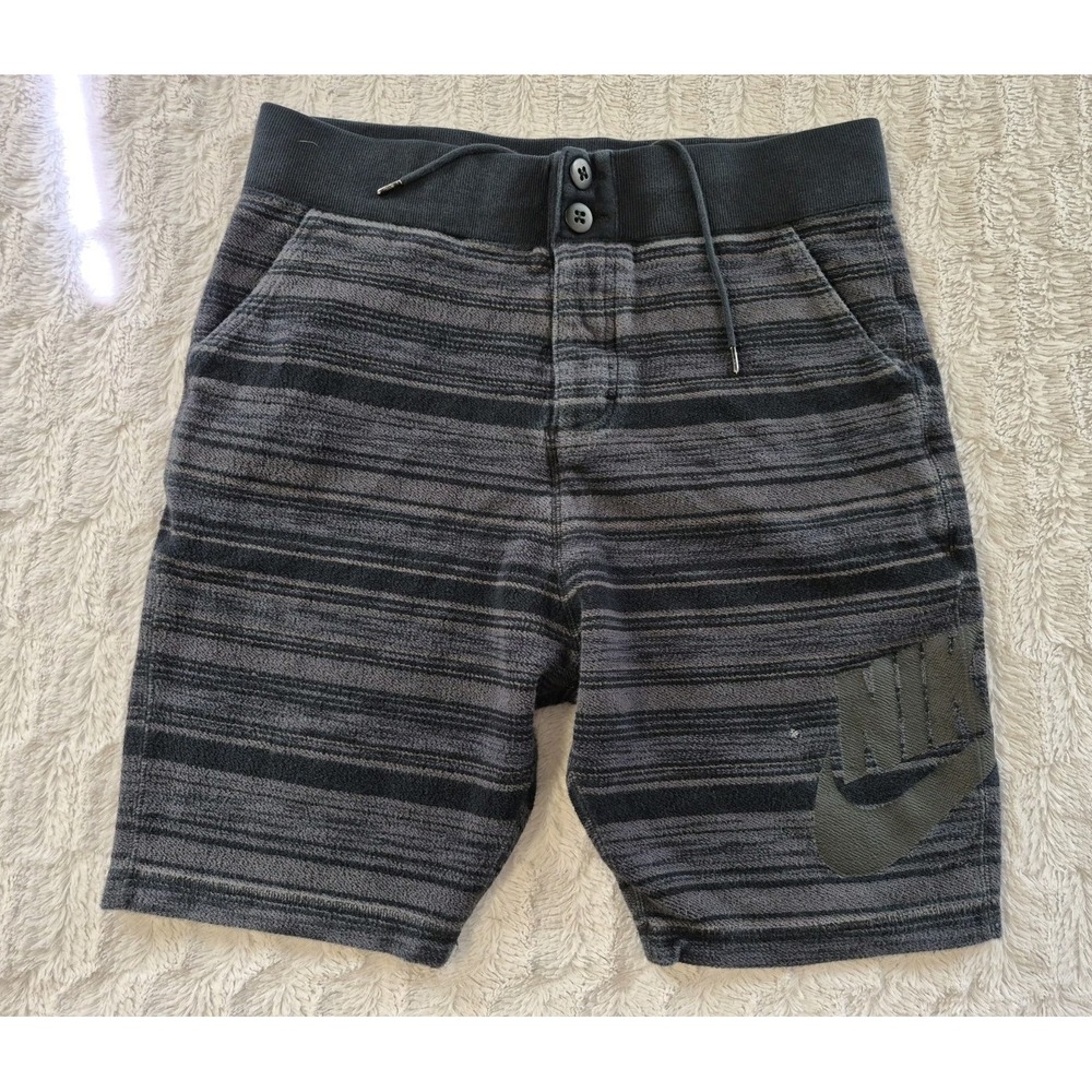 Nike FC Squad Sweat Shorts Black/Anthracite Men's Large French Terry Knit Swoosh